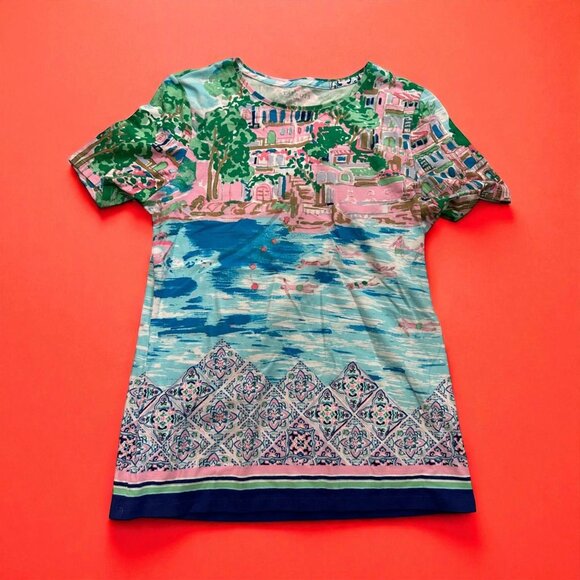 TALBOTS Womens Italy Vacay T Shirt Size Small - Picture 1 of 7